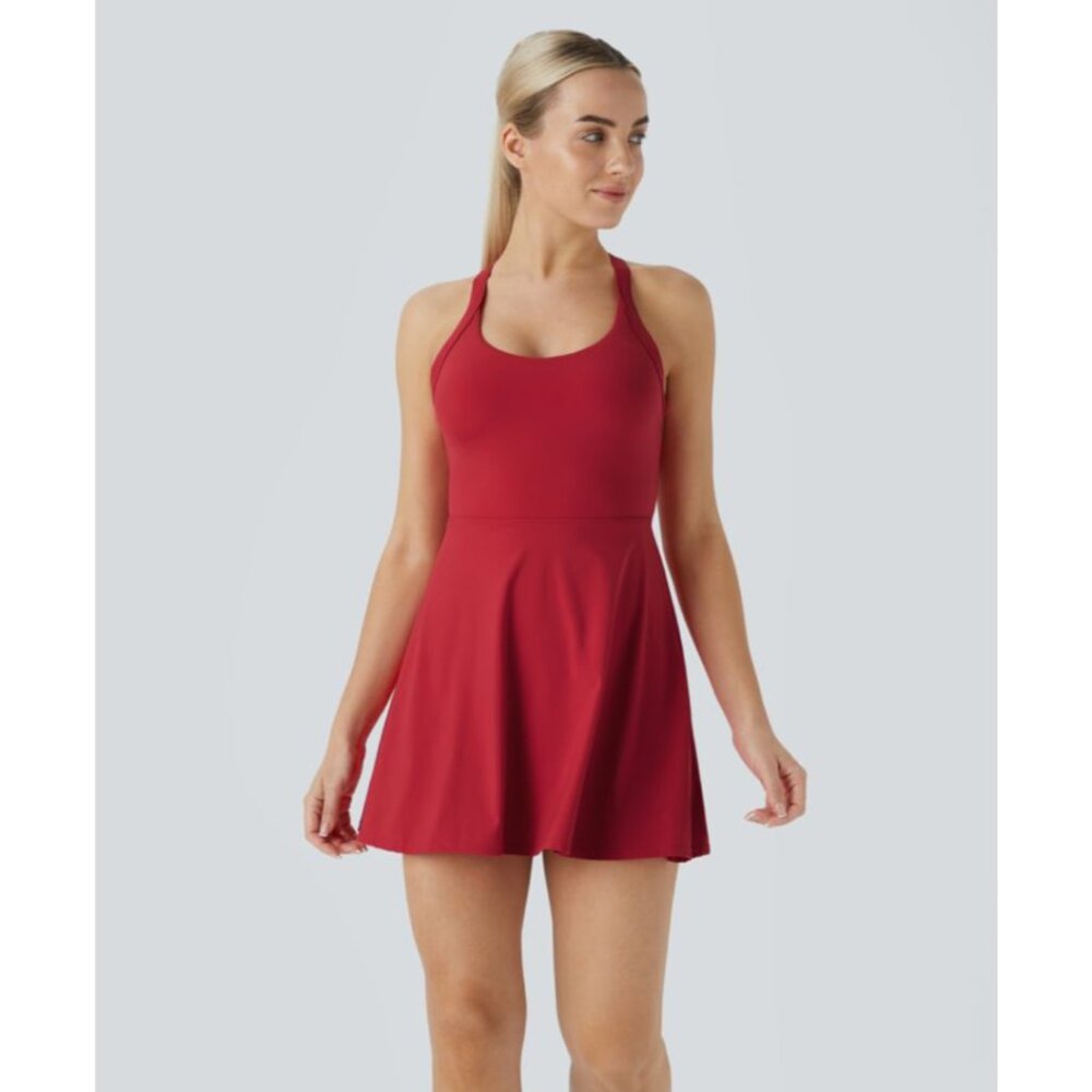 HALARA Red Athletic Halter Sundress
